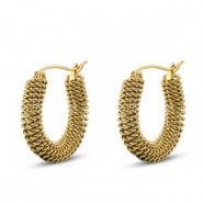 Oorbellen / oorstekers van Stainless steel Roestvrij staal (RVS) Gold