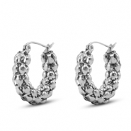 Oorbellen / oorstekers van Stainless steel Roestvrij staal (RVS) Silver