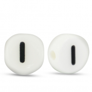Keramiek letterkralen I White-black