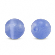Glaskralen 6 mm Cat's eye Lavender blue