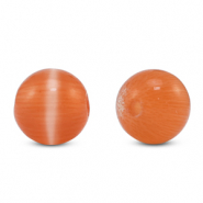 Glaskralen 6 mm Cat's eye Orange