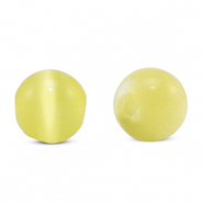 Glaskralen 6 mm Cat's eye Yellow