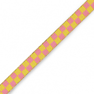 Tekstlint cubes Pink-green