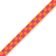 Tekstlint cubes Magenta pink-orange