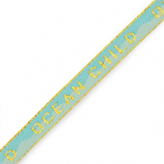 Tekstlint "Ocean child" Blue-gold