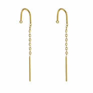 Oorbellen van Stainless steel Roestvrij staal (RVS) met oogje Gold