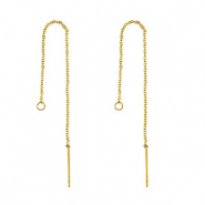 Oorbellen van Stainless steel Roestvrij staal (RVS) oorstekers Gold