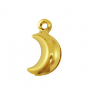 Bedels van Stainless steel Roestvrij staal (RVS) moon Gold