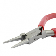 Beadsmith rondbek tang met veer Red-silver