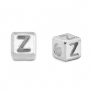 Metaal letterkralen DQ Z Antiek zilver (nikkelvrij)