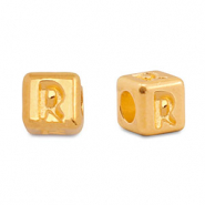 Metaal letterkralen DQ R Goud (nikkelvrij)