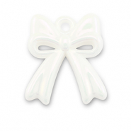 Acryl bedels bow White-pearl shine coating