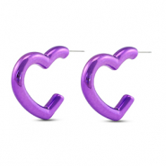 Musthave oorbellen heart Purple