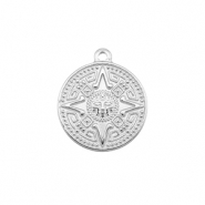 Bedels van Stainless steel Roestvrij staal (RVS) compass Silver