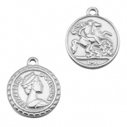 Bedels van Stainless steel Roestvrij staal (RVS) coin Silver