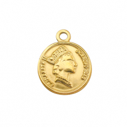 Bedels van Stainless steel Roestvrij staal (RVS) coin Gold