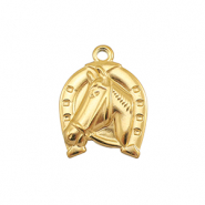 Bedels van Stainless steel Roestvrij staal (RVS) horse Gold