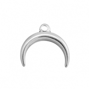 Bedels van Stainless steel Roestvrij staal (RVS) moon Silver