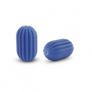 Acryl kralen oval Dark blue