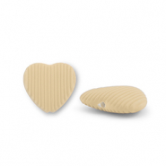 Acryl kralen heart Sand brown