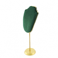 Sieraden display buste voor kettingen Dark Green-gold