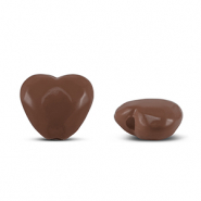 Acryl kralen heart Brown