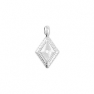Bedels van Stainless steel Roestvrij staal (RVS) rhombus Silver