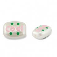 Kralen van acryl "cool" Pearl-light pink-green
