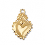Metaal bedels heart Gold