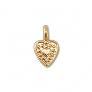 Metaal bedels heart Gold