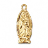Metaal bedels praying woman Gold