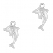Bedels van Stainless steel Roestvrij staal (RVS) dolphin Silver