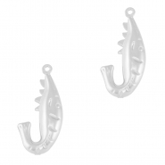 Bedels van Stainless steel Roestvrij staal (RVS) shrimp Silver