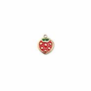 Bedels van Stainless steel Roestvrij staal (RVS) strawberry Gold-red-green