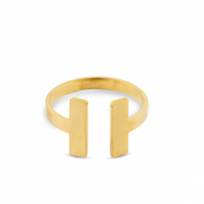 Ringen van Stainless steel Roestvrij staal (RVS) Gold