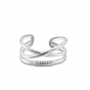 Ringen van Stainless steel Roestvrij staal (RVS) Silver