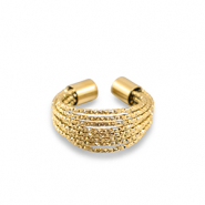Ringen van Stainless steel Roestvrij staal (RVS) Gold