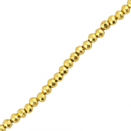 Facet kralen top quality rond 2mm Metallic gold