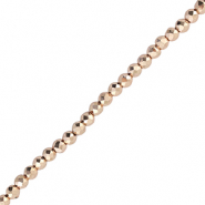 Facet kralen top quality rond 2mm Metallic rose gold