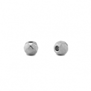Kralen van Stainless steel Roestvrij staal 4mm (RVS) Silver