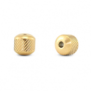Kralen van Stainless steel Roestvrij staal 8mm (RVS) Gold