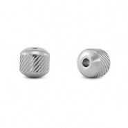 Kralen van Stainless steel Roestvrij staal 8mm (RVS) Silver