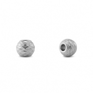 Kralen van Stainless steel Roestvrij staal 6mm (RVS) Silver