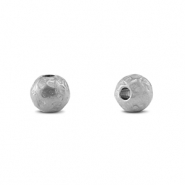 Kralen van Stainless steel Roestvrij staal 6mm (RVS) Silver