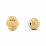 Kralen van Stainless steel Roestvrij staal (RVS) oval Gold