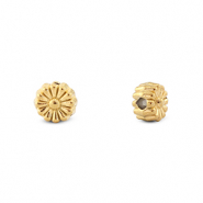 Kralen van Stainless steel Roestvrij staal (RVS) flower Gold