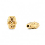 Kralen van Stainless steel Roestvrij staal (RVS) skull Gold