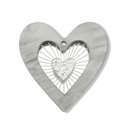 Statement hangers heart Grey-silver