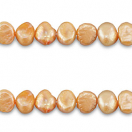 Zoetwaterparels nugget oval Peach-orange