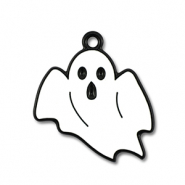 Metaal bedels ghost White-black